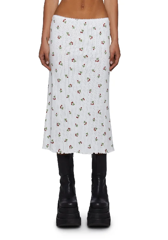 Women's Work Outfit For The Office Discount Extravaganza Strawberry Pointelle Midi Skirt Women's Work Outfit For The Office Discount Extravaganza Strawberry Pointelle Midi Skirt