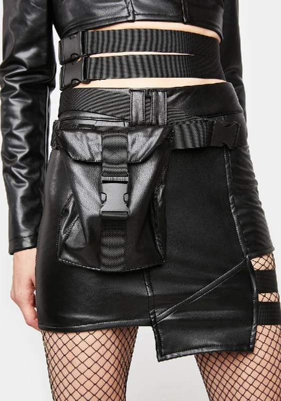 Women's Timeless Attire Stay Ahead In Style Underworld Vegan Leather Skirt