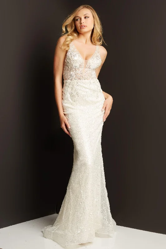 Women's Formal Event Clothing Premium Style Offers Jovani 06764 Sequin Long Wedding Dress Women's Formal Event Clothing Premium Style Offers Jovani 06764 Sequin Long Wedding Dress