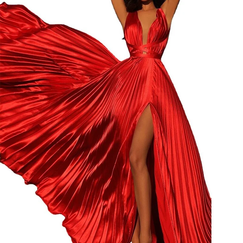 Sustainable Women's Clothing Smart Casual Deals FashionSierra - Spring Summer Strap Sleeveless V Neck High Waist Prom Dresses Sustainable Women's Clothing Smart Casual Deals FashionSierra - Spring Summer Strap Sleeveless V Neck High Waist Prom Dresses