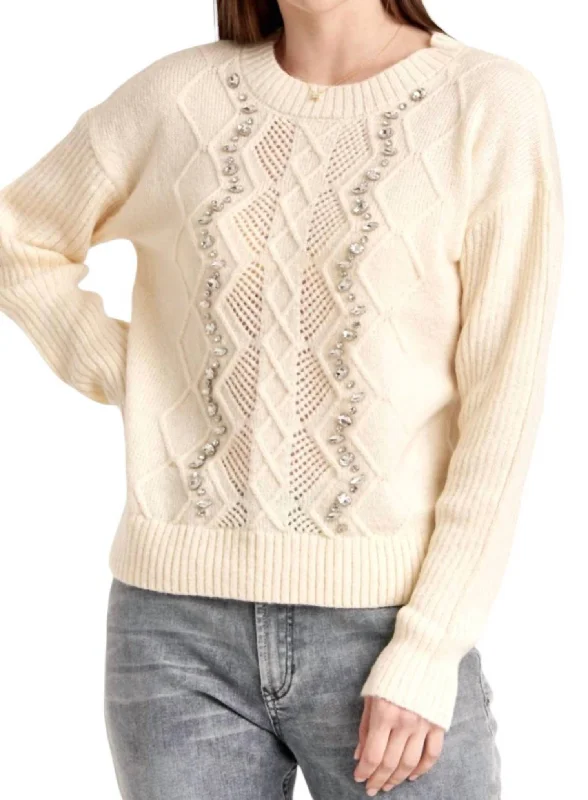 Women's Stylish Casual Garments Bold Fashion Sales Katiya Sweater In Vintage Cream