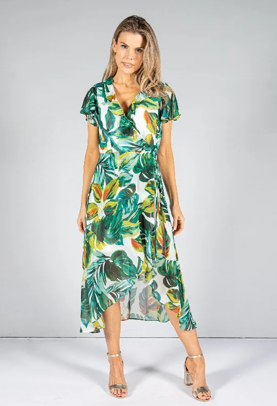 Women's Activewear Garments Refined Fashion Sale Floral Wrap Dress