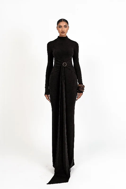 Women's Elegant Clothes Classic Elegance Sales KHRISSY DRESS - BLACK