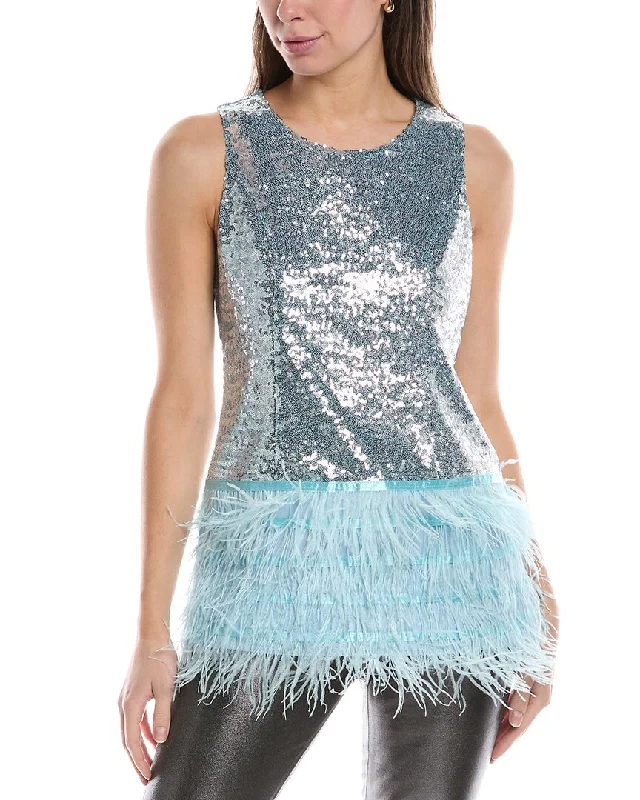Seasonal Sale tyler böe Bella Feathered Sequin Top