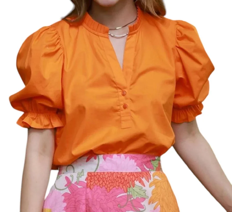 Explore What's New Isla Top In Tangerine