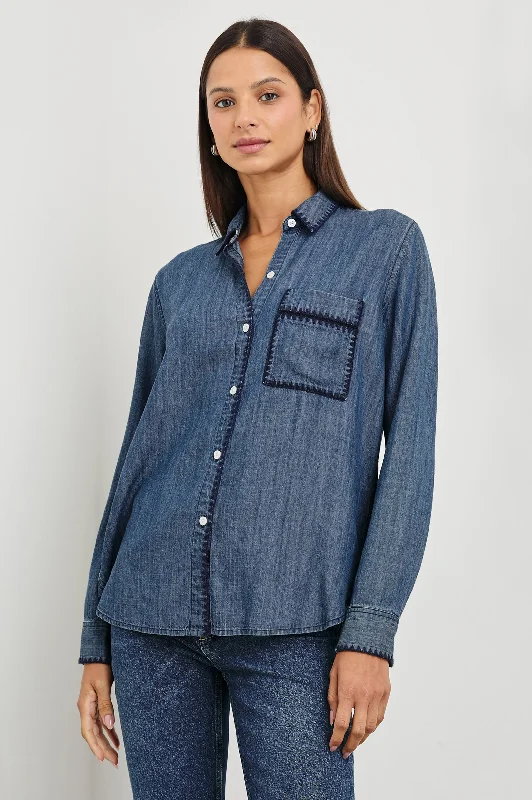 Fashion Forward SAYA SHIRT - DARK VINTAGE WASH