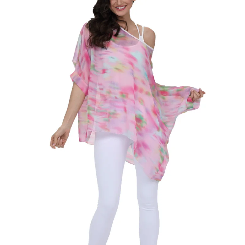 Winter Warehouse Sale Womens Unicorn Pink Chiffon Top