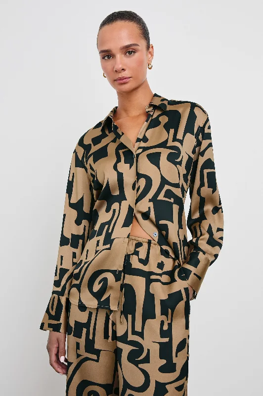 Feminine Luxe Style Sale LEDGER SHIRT - SANTORINI SAND