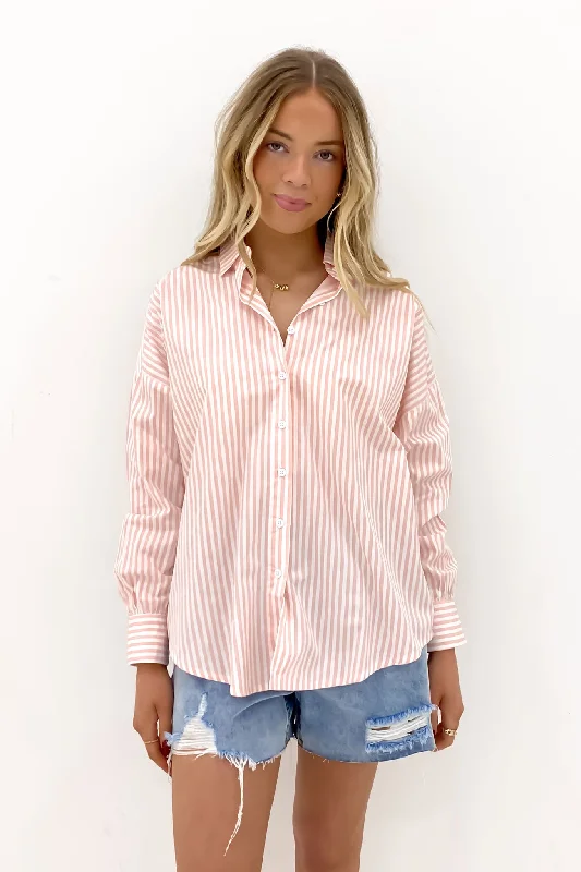 Luxe Style Discounts Tammy Shirt Bubblegum Stripe