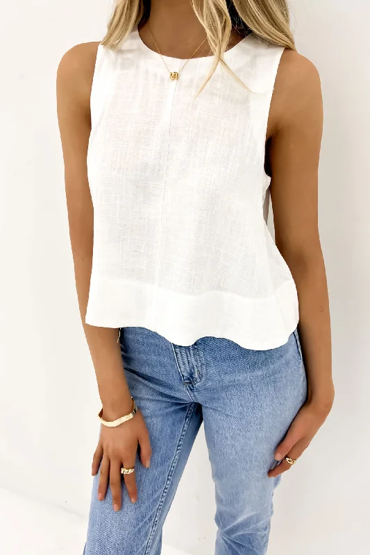 Vintage Style Deals Phoenix Top White