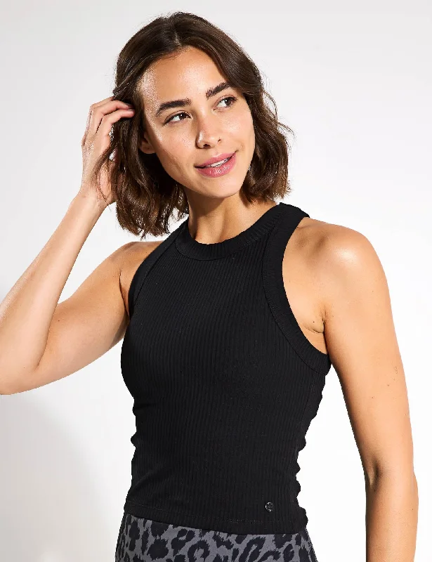 Women's Evening Clothes Dive Into Trendy Styles Harmony Tank Top - Black Rib