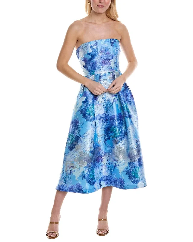 Women's Occasion Wear Apparel Fashion Forward ML Monique Lhuillier Violet Jacquard Midi Dress Women's Occasion Wear Apparel Fashion Forward ML Monique Lhuillier Violet Jacquard Midi Dress
