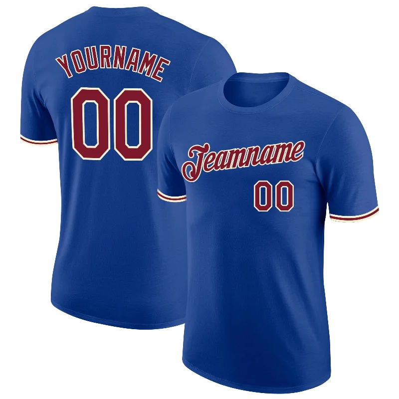 Elegant And Minimal Gender-Free Clothing Don't Miss Out Custom Royal Crimson-Cream Performance T-Shirt Elegant And Minimal Gender-Free Clothing Don't Miss Out Custom Royal Crimson-Cream Performance T-Shirt