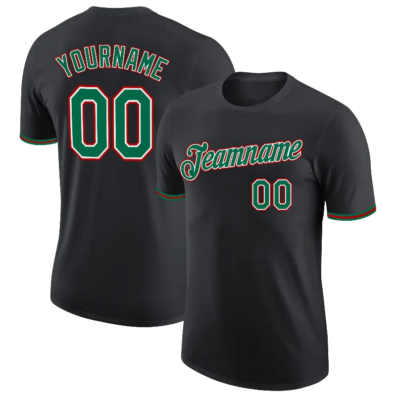 Chic And Contemporary Unisex Clothing Choices Contemporary Chic Promotions Custom Black Kelly Green-Red Performance T-Shirt Chic And Contemporary Unisex Clothing Choices Contemporary Chic Promotions Custom Black Kelly Green-Red Performance T-Shirt