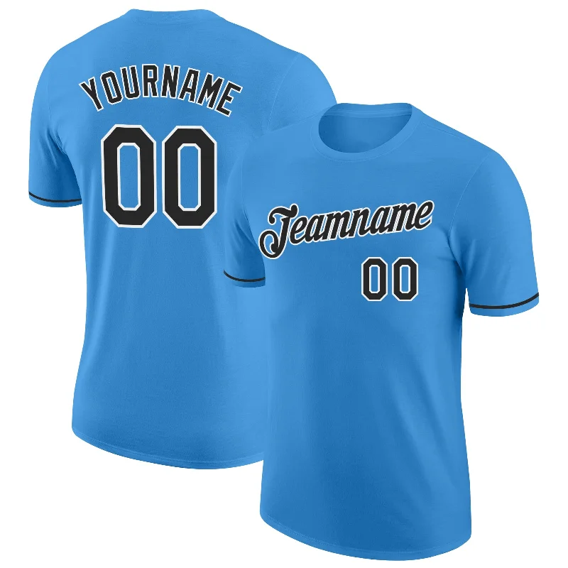 Relaxed-Fit Unisex Fashion For All-Day Comfort Playful Fashion Offers Custom Powder Blue Black-White Performance T-Shirt Relaxed-Fit Unisex Fashion For All-Day Comfort Playful Fashion Offers Custom Powder Blue Black-White Performance T-Shirt