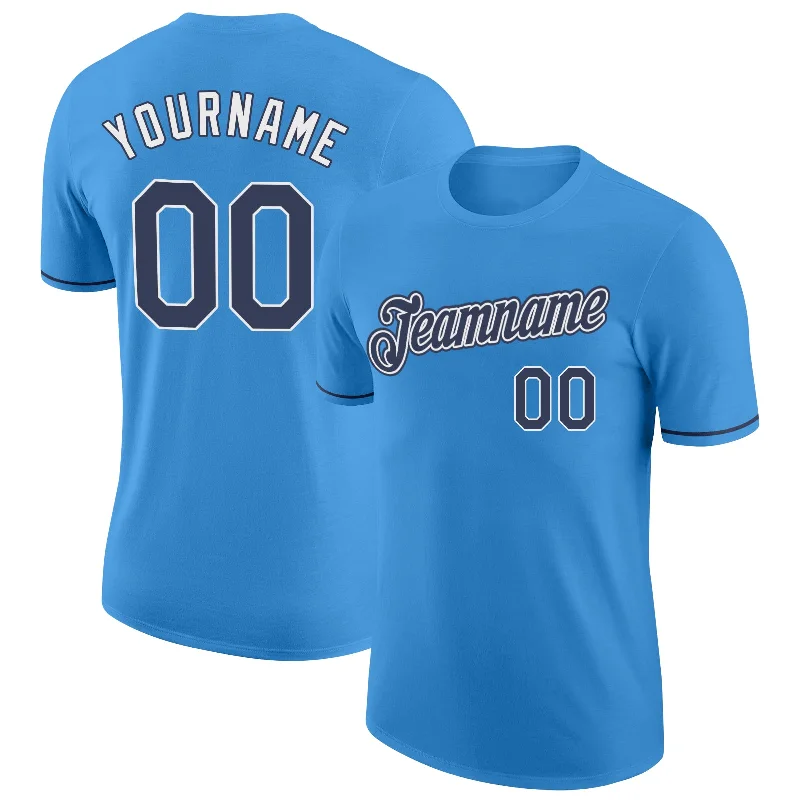 Fashion-Forward Unisex Apparel Style Without Limits Custom Powder Blue Navy-White Performance T-Shirt Fashion-Forward Unisex Apparel Style Without Limits Custom Powder Blue Navy-White Performance T-Shirt