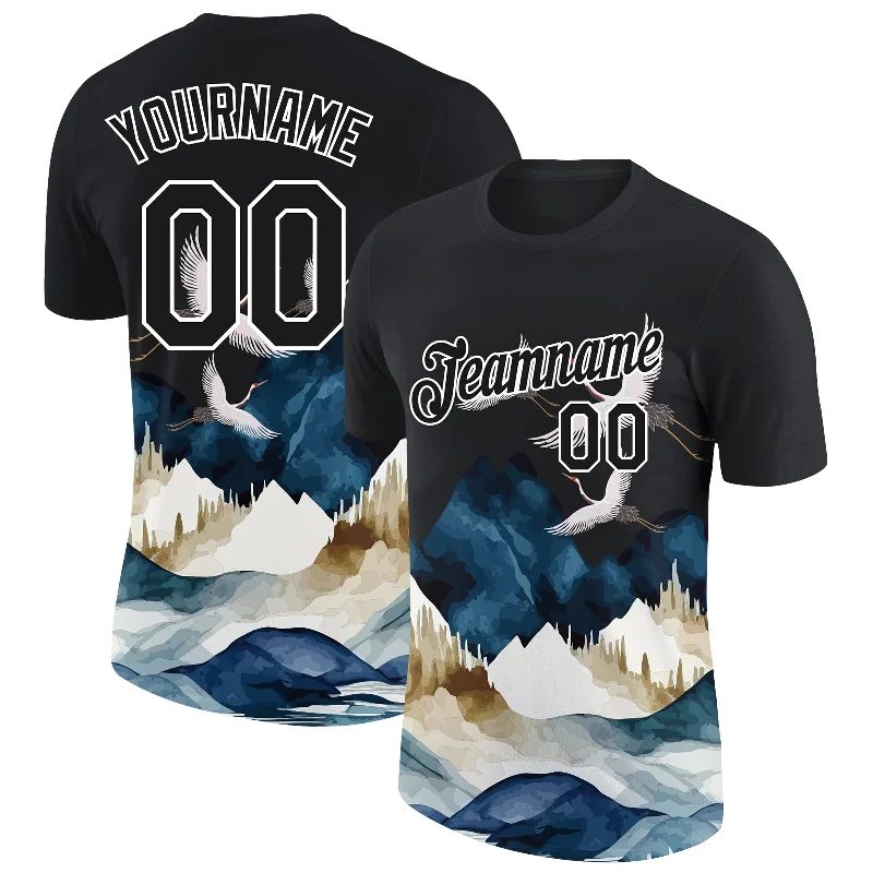 High-Quality Unisex Basics For All Occasions Shop The Hottest Deals Custom Black White 3D Pattern Design Animal Crane Performance T-Shirt High-Quality Unisex Basics For All Occasions Shop The Hottest Deals Custom Black White 3D Pattern Design Animal Crane Performance T-Shirt